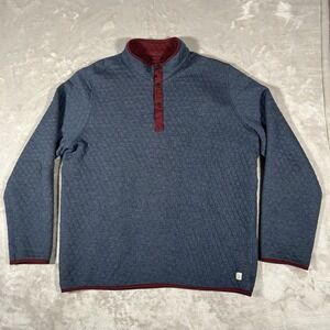 Marine Layer Sweatshirt Mens XXL Corbet Quilted Snap Reversible Pullover Sweater
